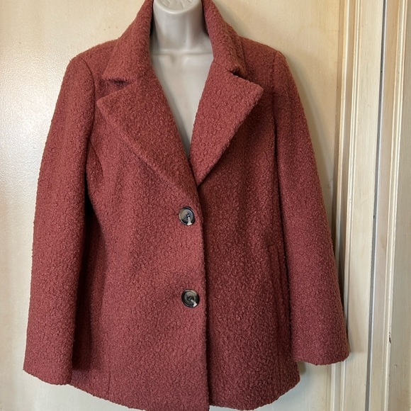 Sam Edelman Women's Cozy Sherpa Jacket in Dusty Rose size S - Picture 1 of 12